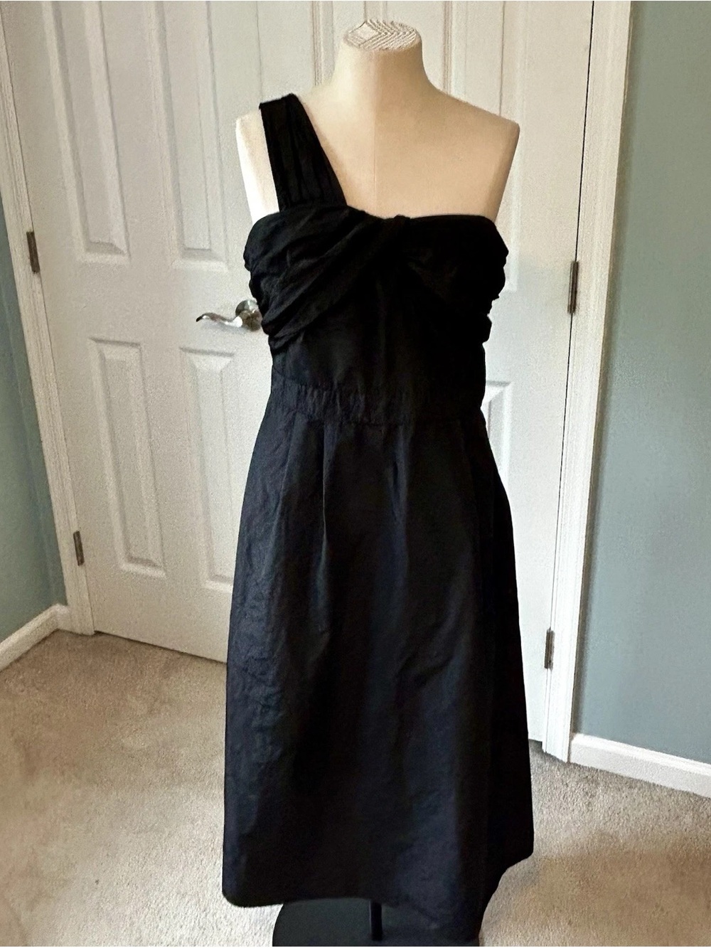 Banana Republic Black One-Shoulder Midi Dress
